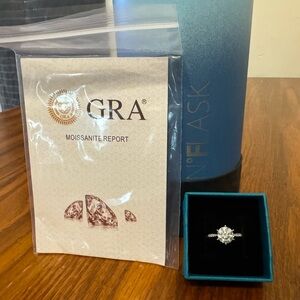 3 Carat Round Shape S925 Moissanite Ring